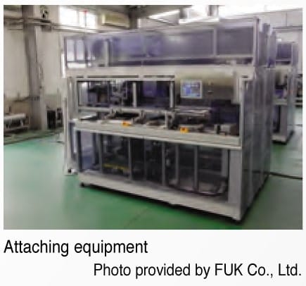 Cover glass attaching equipment