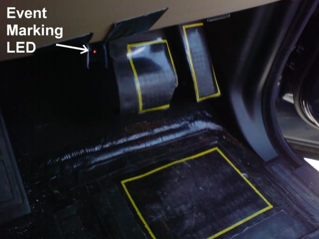 View from the steering column mounted camera