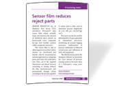 Sensor Film Reduces Reject Parts