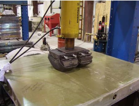 Figure 6.1 Failure Test setup for 5ft by 6 ft specimen fig 6.1