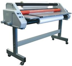 Fig 2: 42 Inch Roll Laminator (Note: the pinch roller is orange.)