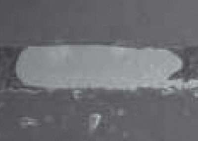 gold stud bump top surface flattened by pressure